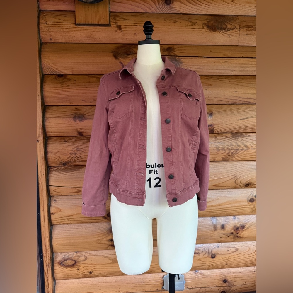 Sonoma Women's Mauve Denim Everyday Jacket